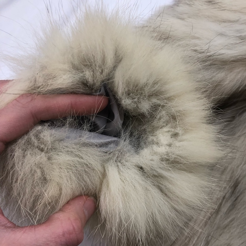 Saga Fox Vintage Fox Fur Coat Rare Chevron Size Sm - Picture 6 of 8